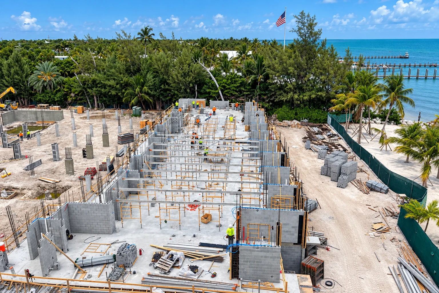 Active Florida Keys construction project under experienced field leadership